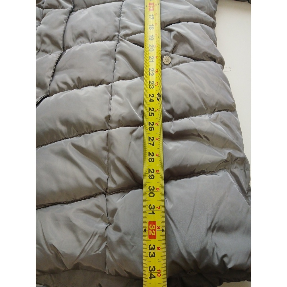 Steve Madden Gray Puffer Coat Womens Plus Size 2X Long Quilted Winter Jacket - Picture 13 of 16